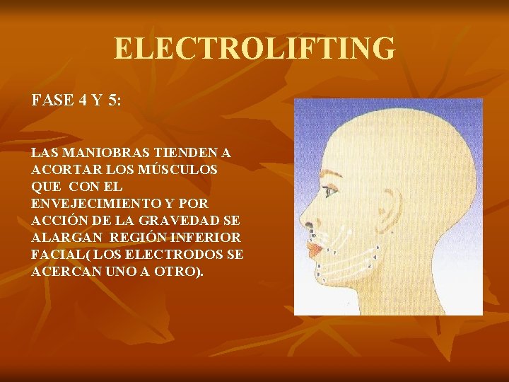 ELECTROLIFTING FASE 4 Y 5: LAS MANIOBRAS TIENDEN A ACORTAR LOS MÚSCULOS QUE CON