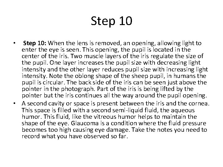 Step 10 • Step 10: When the lens is removed, an opening, allowing light