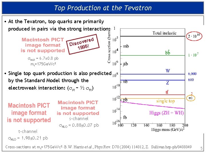 Top Production at the Tevatron • At the Tevatron, top quarks are primarily produced