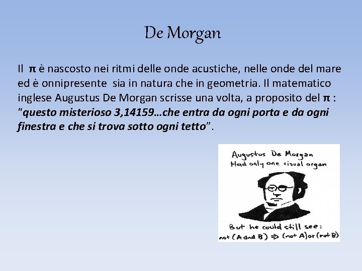 De Morgan Il π è nascosto nei ritmi delle onde acustiche, nelle onde del