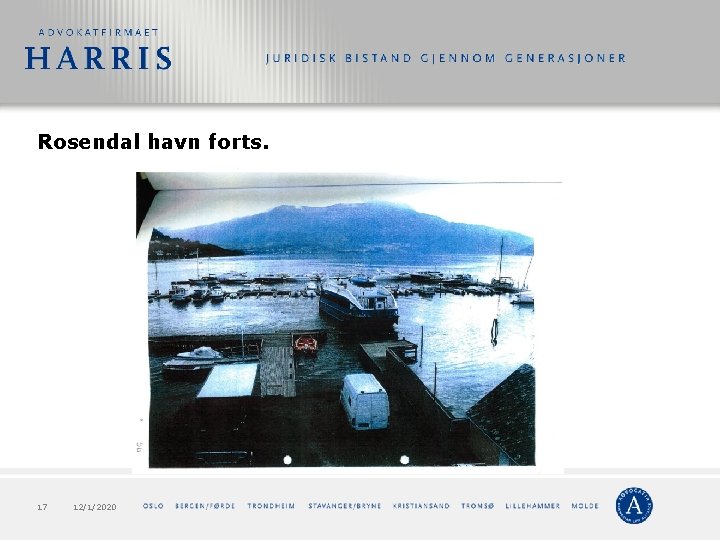 Rosendal havn forts. 17 12/1/2020 Rosendal havn forts. 17 12/1/2020