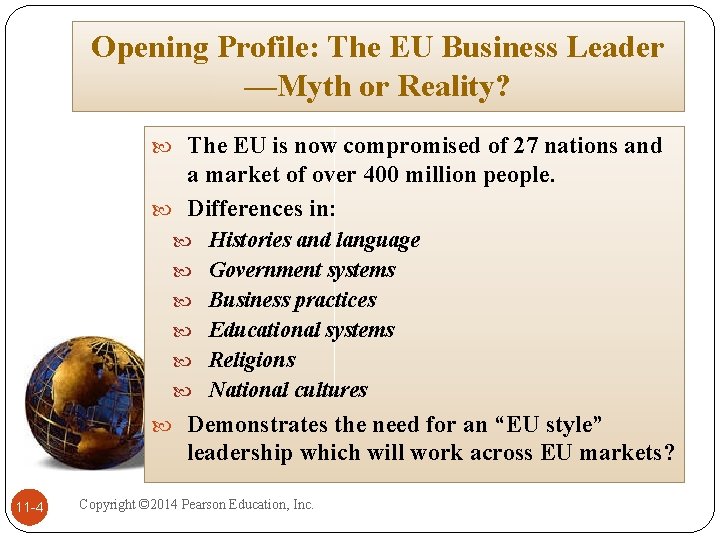 Opening Profile: The EU Business Leader —Myth or Reality? The EU is now compromised