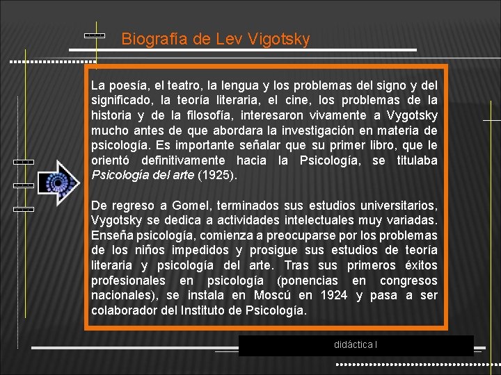 Biografía de Lev Vigotsky La poesía, el teatro, la lengua y los problemas del