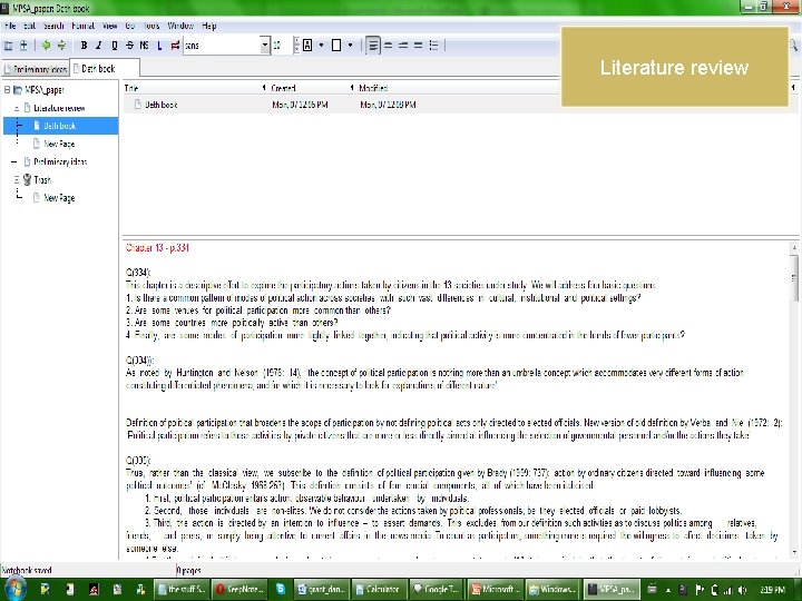 Literature review 