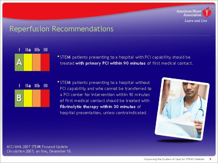 Reperfusion Recommendations I IIa IIb III • STEMI patients presenting to a hospital with Reperfusion Recommendations I IIa IIb III • STEMI patients presenting to a hospital with