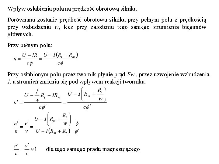 3 REGULACJA PRDKOCI OBROTOWEJ SILNIKW TRAKCYJNYCH Podstawowa wiedza