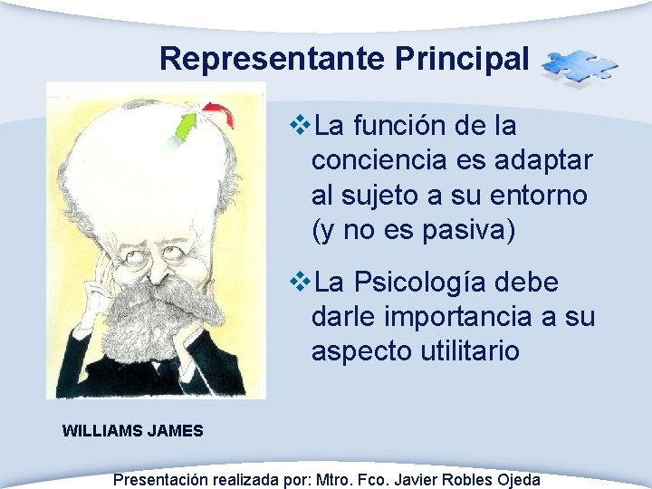 Representante Principal v. La función de la conciencia es adaptar al sujeto a su