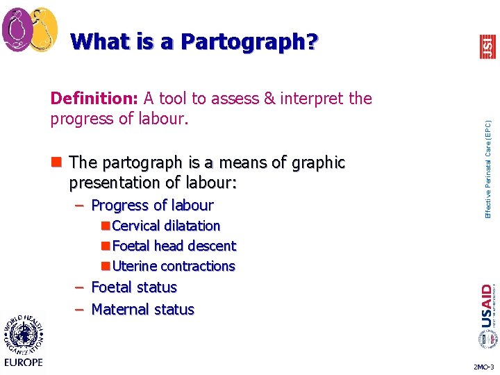 Definition: A tool to assess & interpret the progress of labour. n The partograph