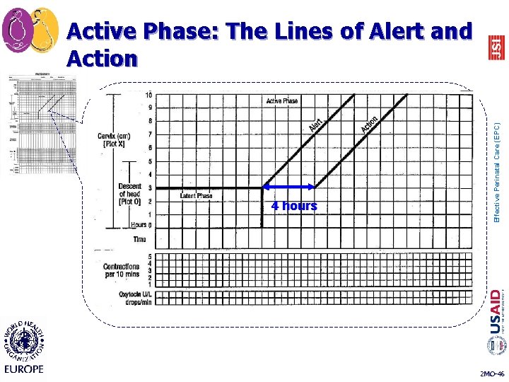 4 hours Effective Perinatal Care (EPC) Active Phase: The Lines of Alert and Action