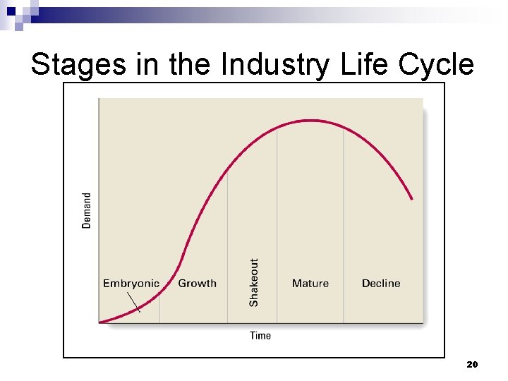Stages in the Industry Life Cycle 20 