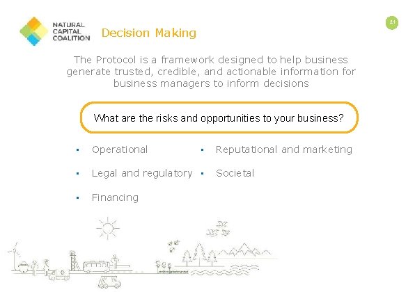 21 Decision Making The Protocol is a framework designed to help business generate trusted,