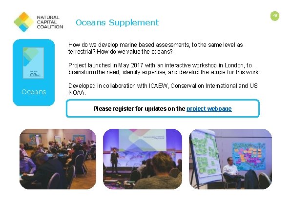 Oceans Supplement How do we develop marine based assessments, to the same level as