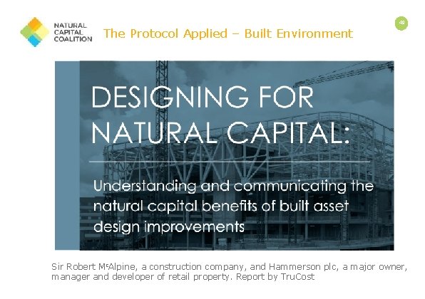 The Protocol Applied – Built Environment 49 Sir Robert Mc. Alpine, a construction company, The Protocol Applied – Built Environment 49 Sir Robert Mc. Alpine, a construction company,