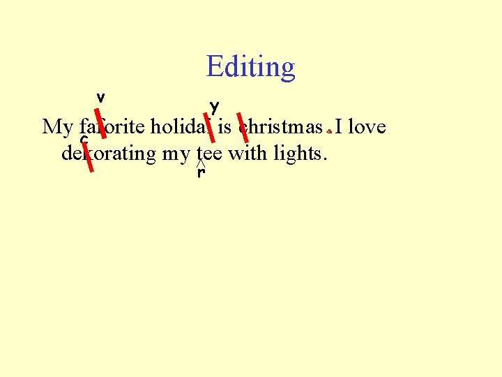 Editing v y My faforite holidai is christmas I love c dekorating my tee