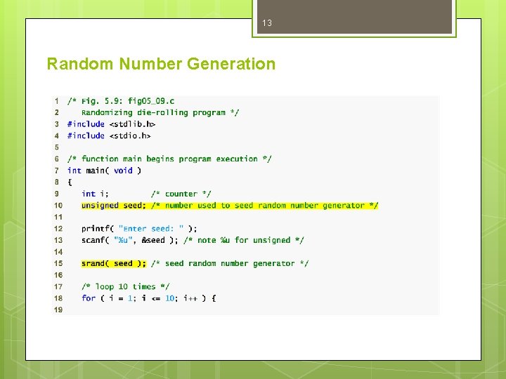 13 Random Number Generation 