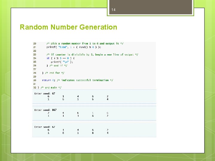 14 Random Number Generation 