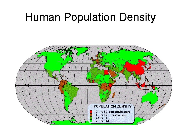 Human Population Density Human Population Density
