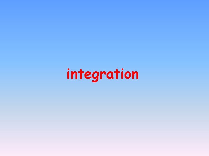 integration 
