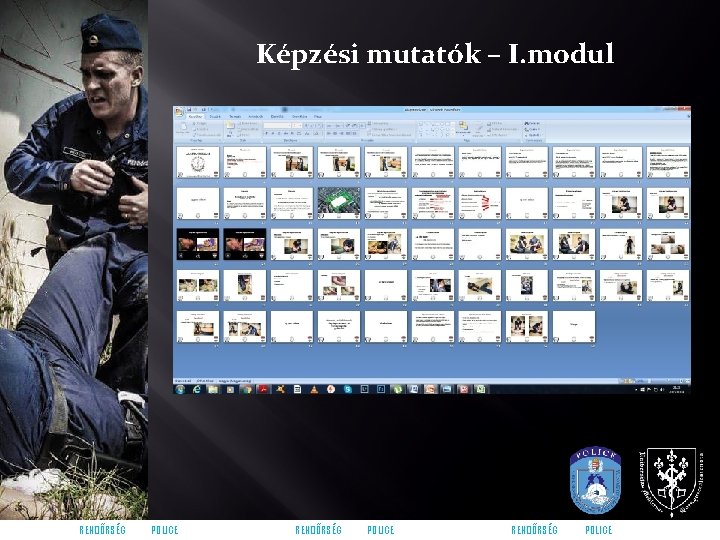 Képzési mutatók – I. modul RENDŐRSÉG POLICE 