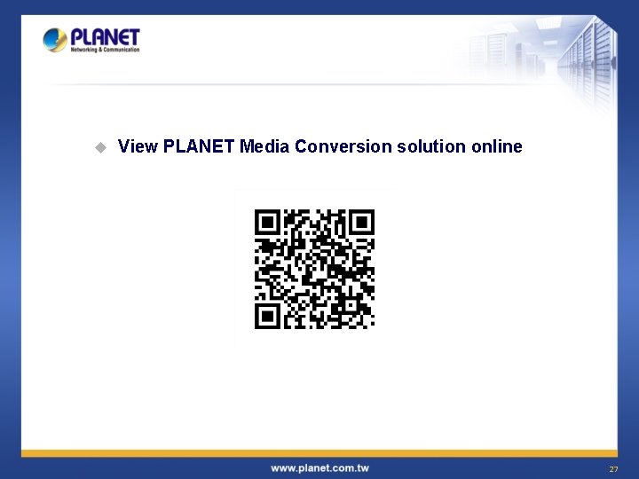 u View PLANET Media Conversion solution online 27 