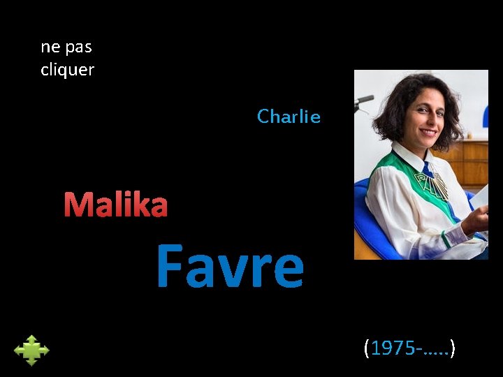 ne pas cliquer Charlie Malika Favre (1975 -…. . ) 