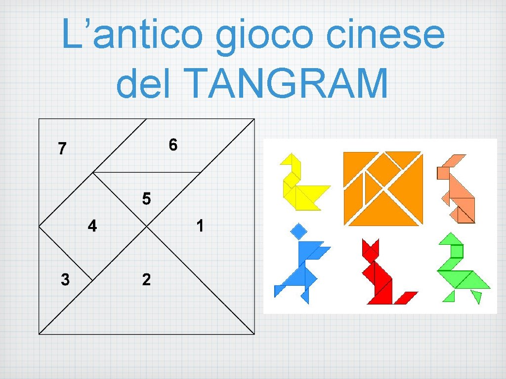 L’antico gioco cinese del TANGRAM 