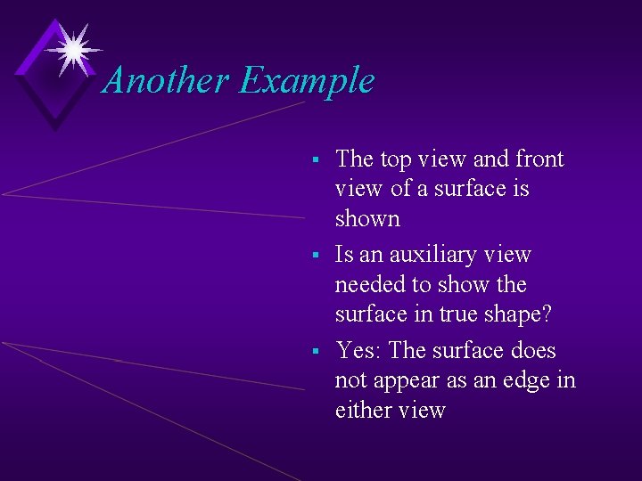 Another Example § § § The top view and front view of a surface