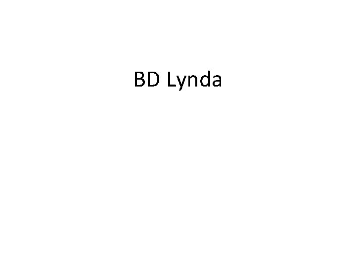 BD Lynda 