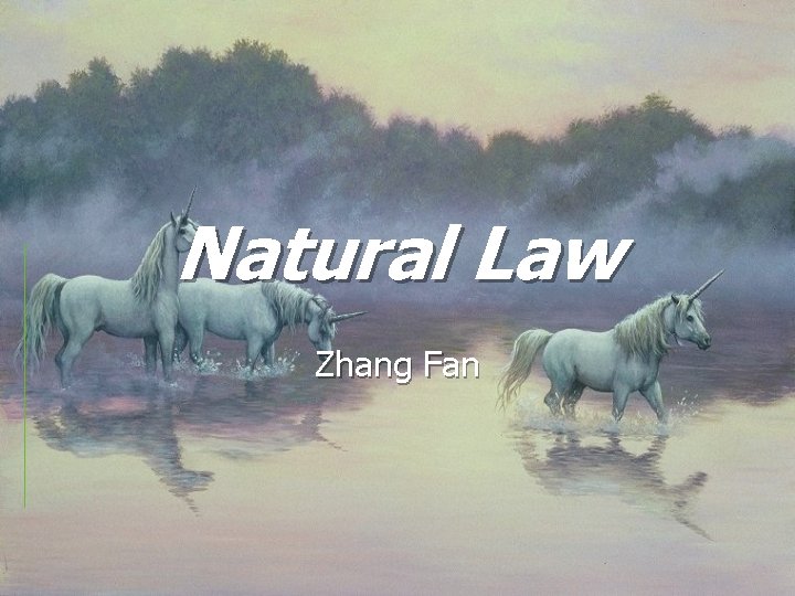 Natural Law Zhang Fan 