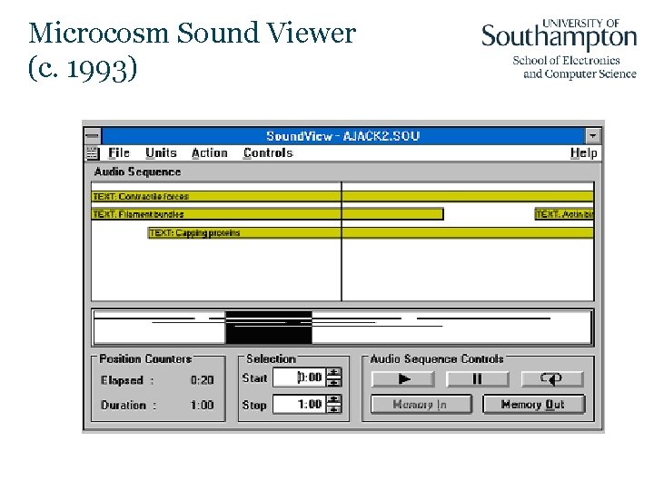 Microcosm Sound Viewer (c. 1993) 