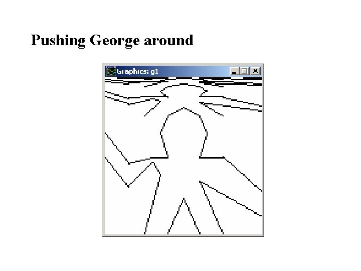 Pushing George around 