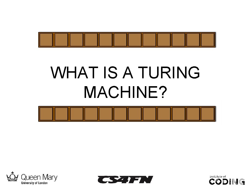 WHAT IS A TURING MACHINE? 