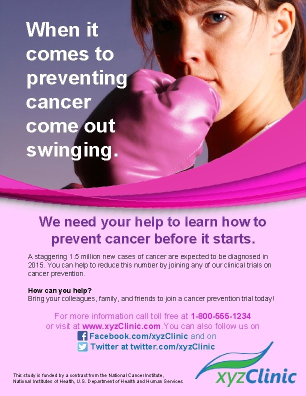 When it comes to preventing cancer come out swinging. We need your help to When it comes to preventing cancer come out swinging. We need your help to