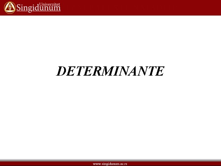 DETERMINANTE 