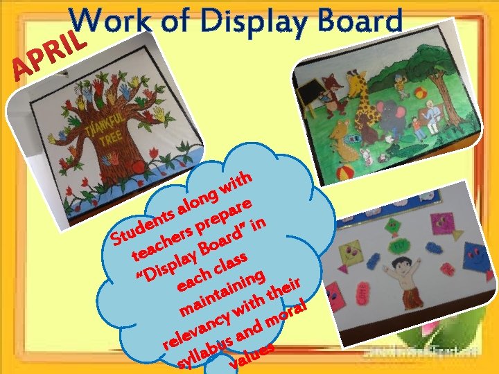 Work of Display Board h t i w g n o e l r