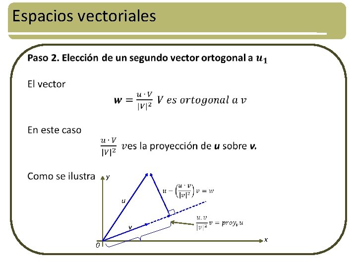 Espacios vectoriales y u v 0 x 