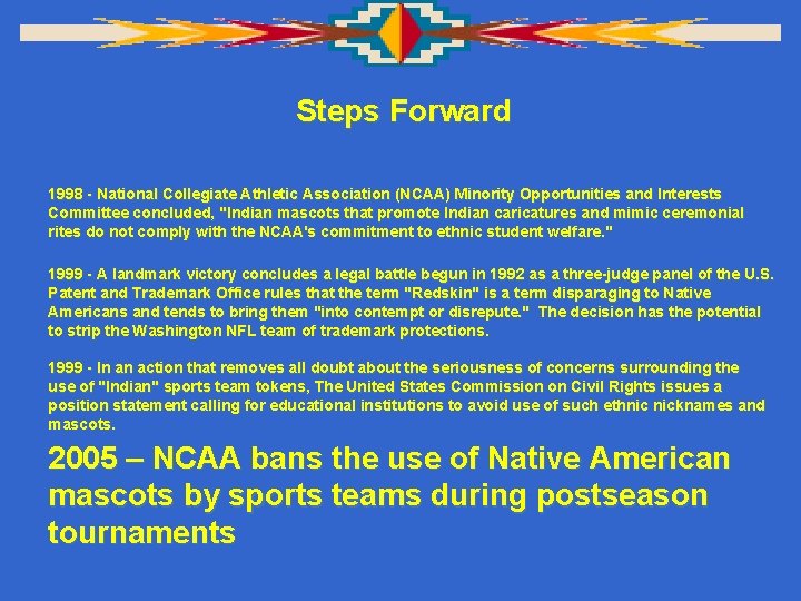 Steps Forward 1998 - National Collegiate Athletic Association (NCAA) Minority Opportunities and Interests Committee