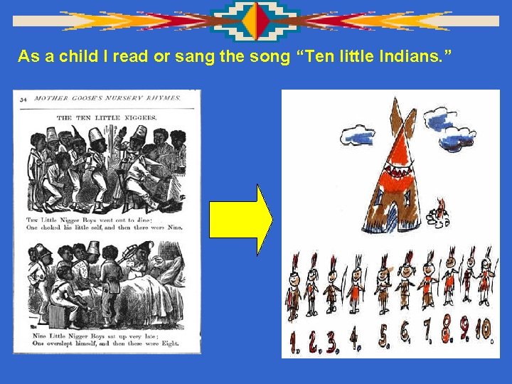 As a child I read or sang the song “Ten little Indians. ” 