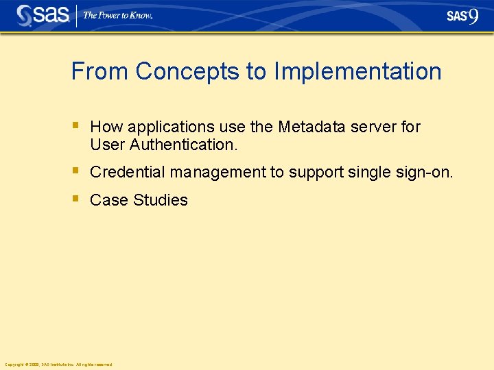 From Concepts to Implementation § How applications use the Metadata server for User Authentication. From Concepts to Implementation § How applications use the Metadata server for User Authentication.
