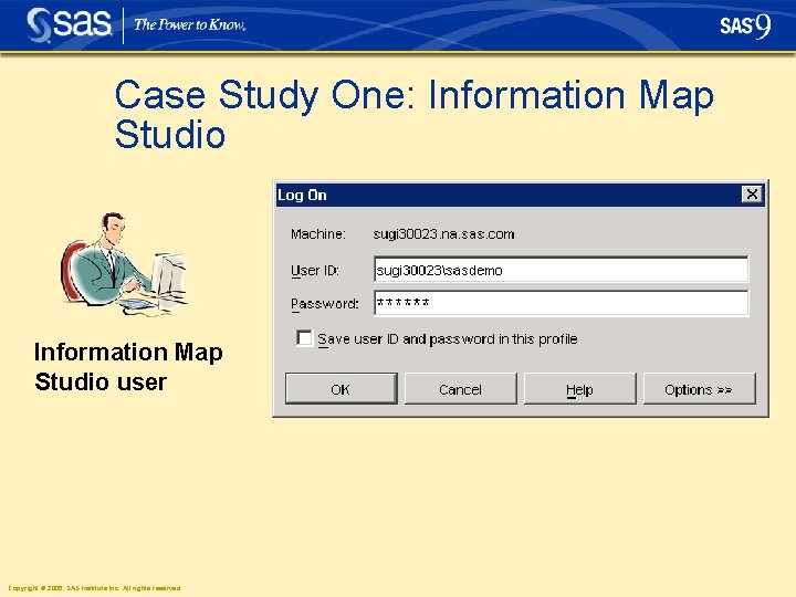 Case Study One: Information Map Studio user Copyright © 2005, SAS Institute Inc. All Case Study One: Information Map Studio user Copyright © 2005, SAS Institute Inc. All