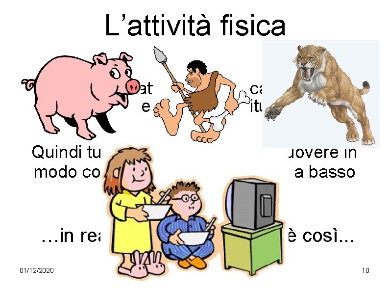 L’attività fisica E’ l’attività più antica… e più utile in svariate situazioni! Quindi tutti L’attività fisica E’ l’attività più antica… e più utile in svariate situazioni! Quindi tutti