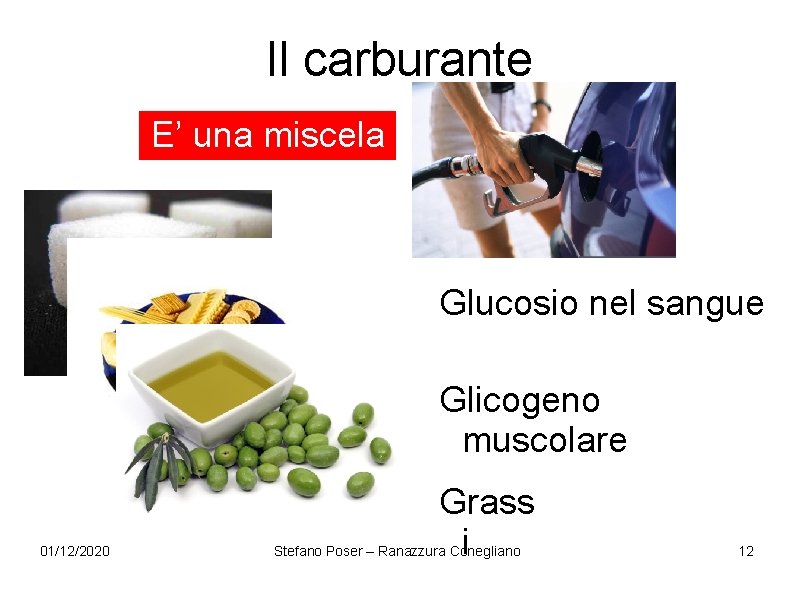 Il carburante E’ una miscela Glucosio nel sangue Glicogeno muscolare 01/12/2020 Grass i Stefano Il carburante E’ una miscela Glucosio nel sangue Glicogeno muscolare 01/12/2020 Grass i Stefano