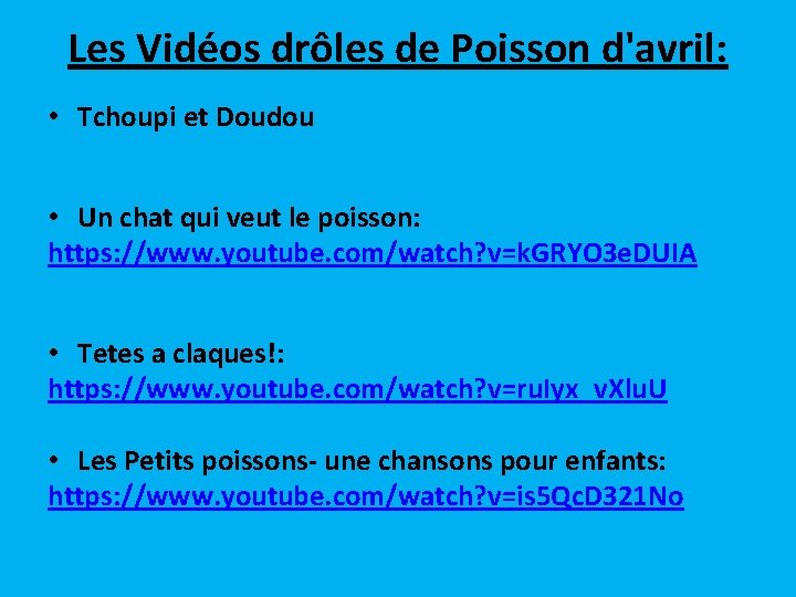 Les Vidéos drôles de Poisson d'avril: • Tchoupi et Doudou • Un chat qui