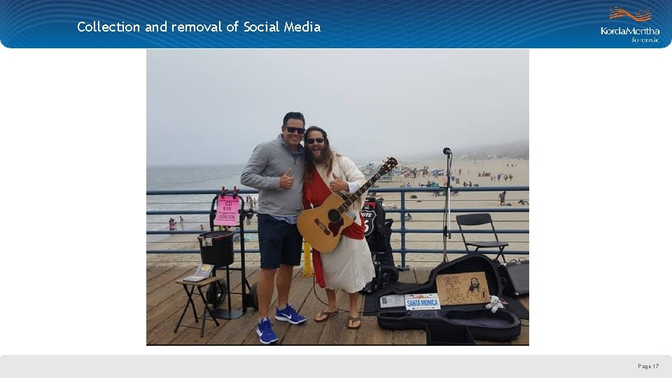 Collection and removal of Social Media Page 17 