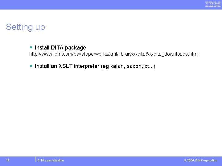 Introduction to DITA specialization Showing information type domain
