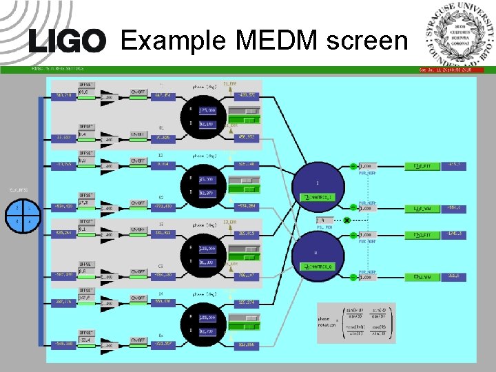 Example MEDM screen 