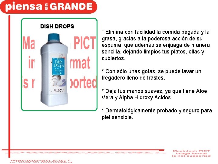DISH DROPS * Elimina con facilidad la comida pegada y la grasa, gracias a DISH DROPS * Elimina con facilidad la comida pegada y la grasa, gracias a