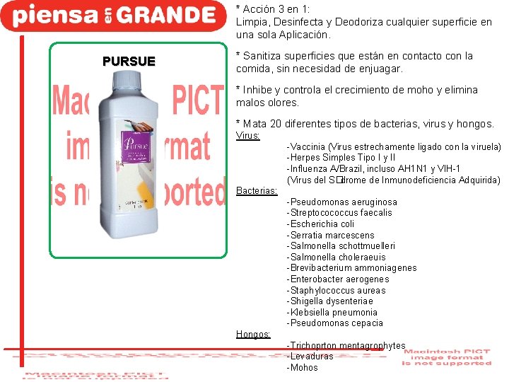 * Acción 3 en 1: Limpia, Desinfecta y Deodoriza cualquier superficie en una sola * Acción 3 en 1: Limpia, Desinfecta y Deodoriza cualquier superficie en una sola