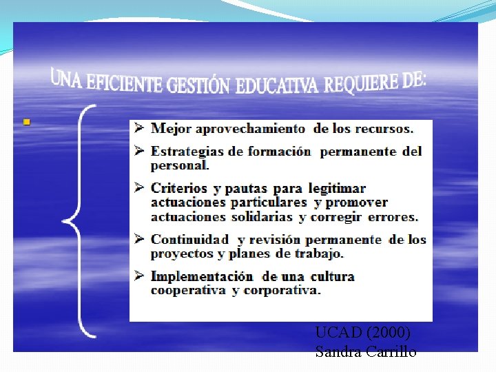 UCAD (2000) Sandra Carrillo UCAD (2000) Sandra Carrillo