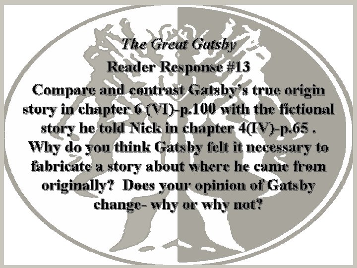 Реферат: The Great Gatsby The Question Of Nick